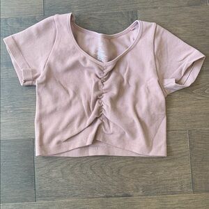 Ardene Tan Ribbed Knit Top